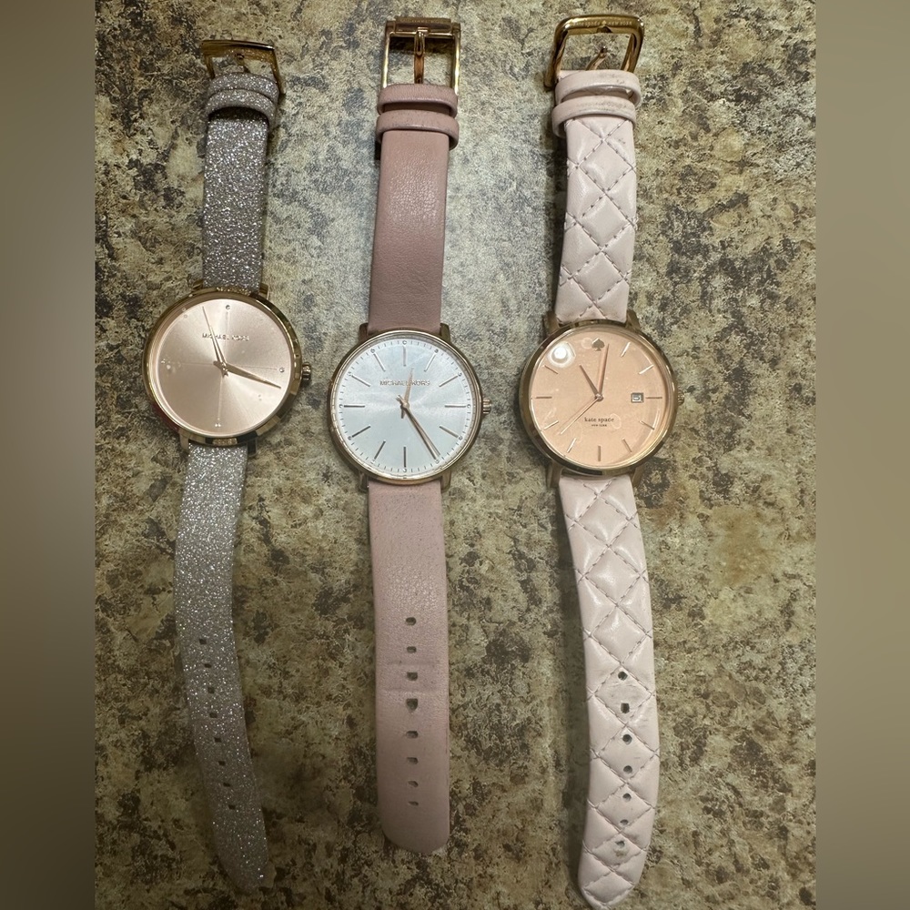 Watches- 2 Michael Kors and 1 Kate Spade.